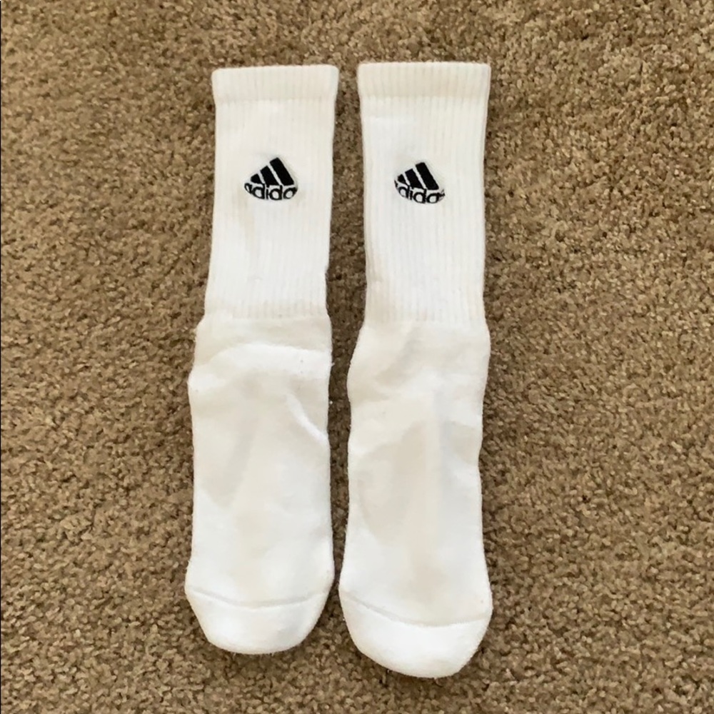 Adidas White Crew Socks